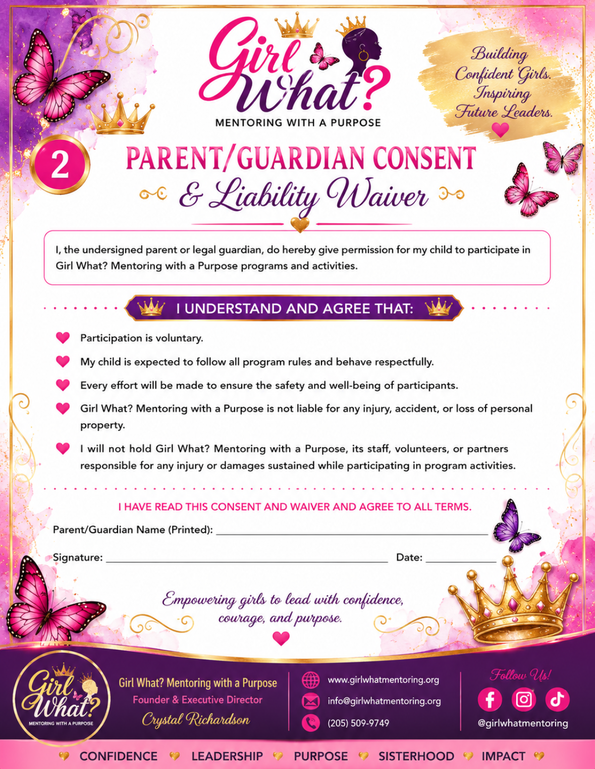 Parent/Guardian Consent & Liability Waiver preview